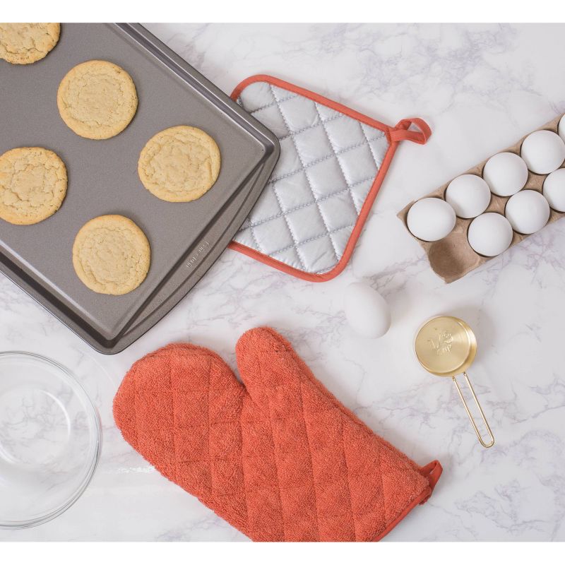 3pk Orange Potholder (7"x7") - Design Imports