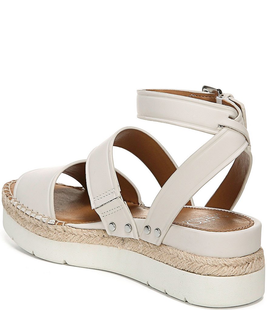 Sarto by Franco Sarto Calvin Leather Espadrille Platform Wedge Sandals