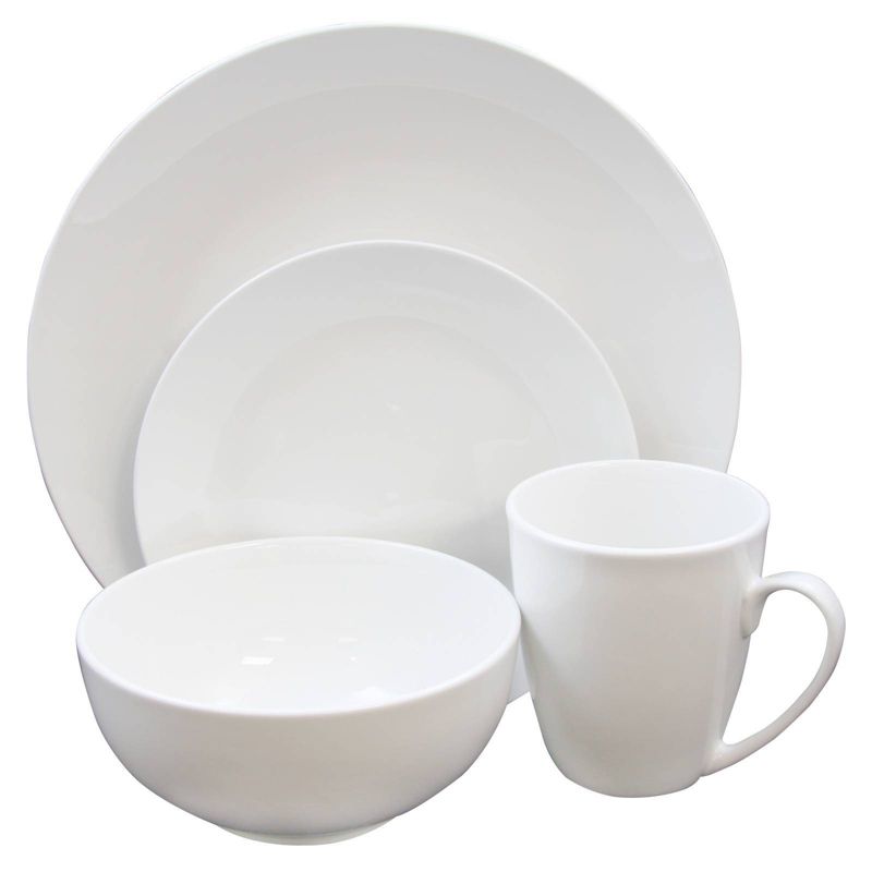 Gibson Home 16pc Stoneware Ogalla Dinnerware Set White