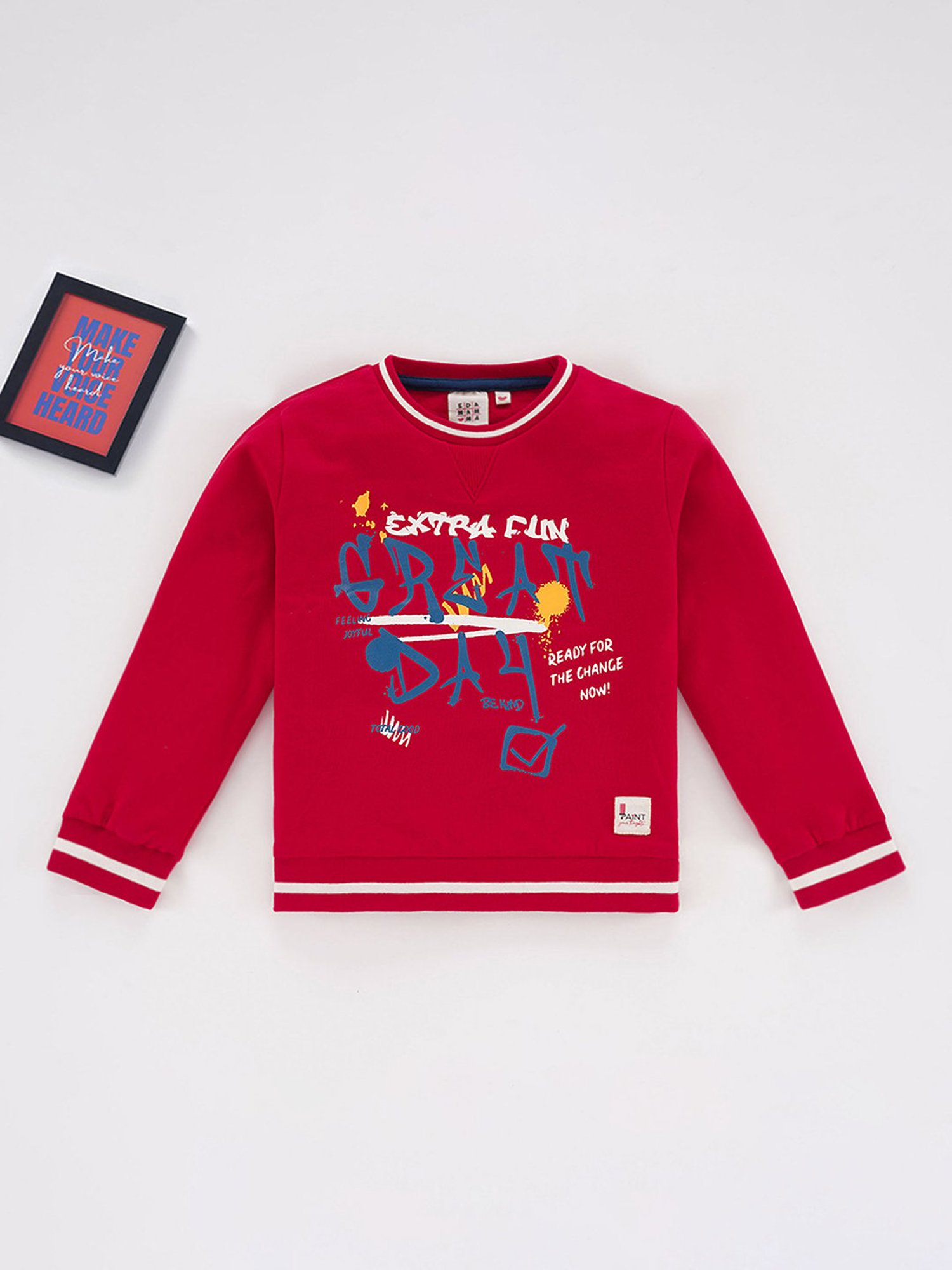 Mothercare Kids Navy Embellished Full Sleeves Sweatshirt