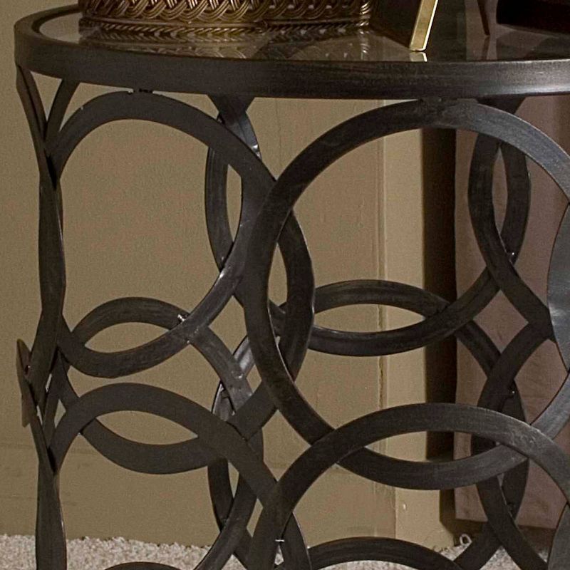 Interlocking Circles Side Table Bronze - FirsTime