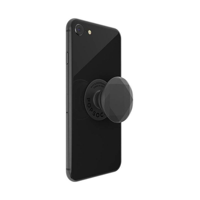 PopSockets PopGrip Cell Phone Grip & Stand - Metallic Diamond Black
