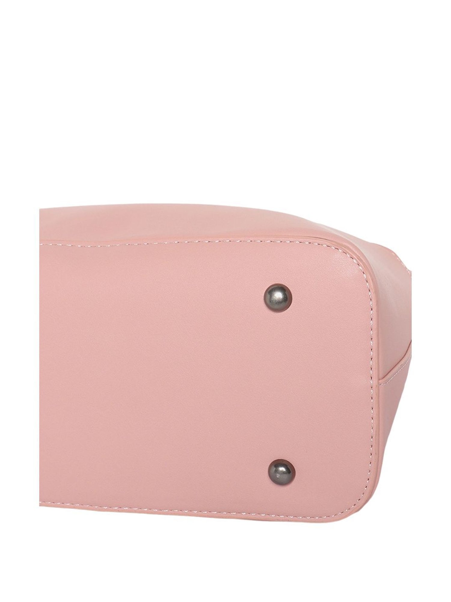 Carlton London Pink Solid Medium Handbag