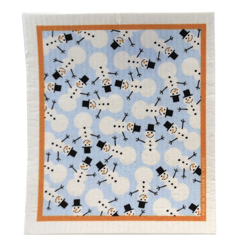 Swedish Dish Cloth 7.75" Winter Christmas  Dish Cloths Absorbant Eco-Friendly  -  Dish Cloth