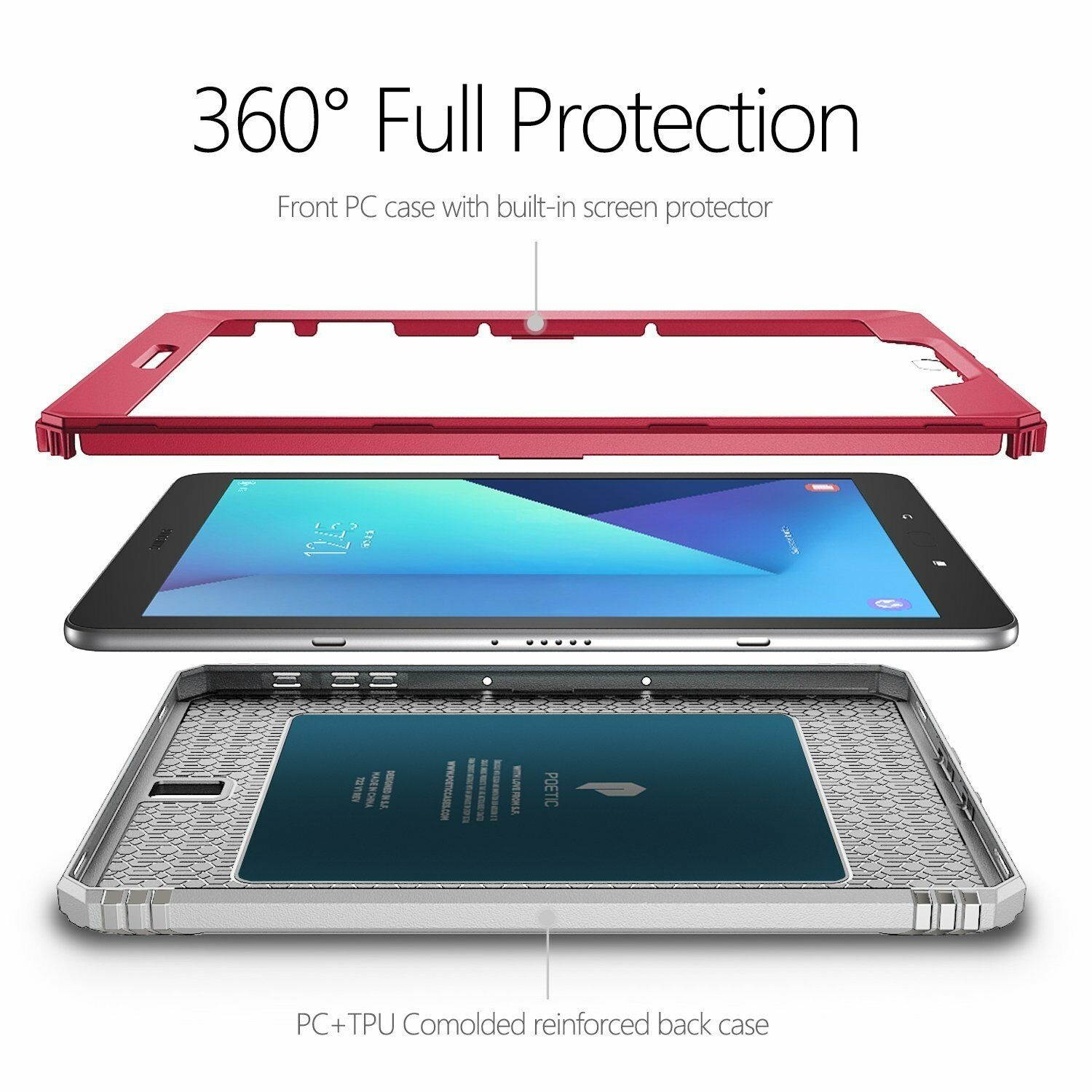 With Kick-stand Case For Samsung Galaxy Tab S3 9.7 Tablet Cover Pink