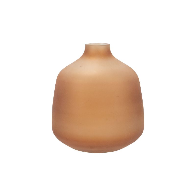 Frosted Orange Glass Vase - Foreside Home & Garden