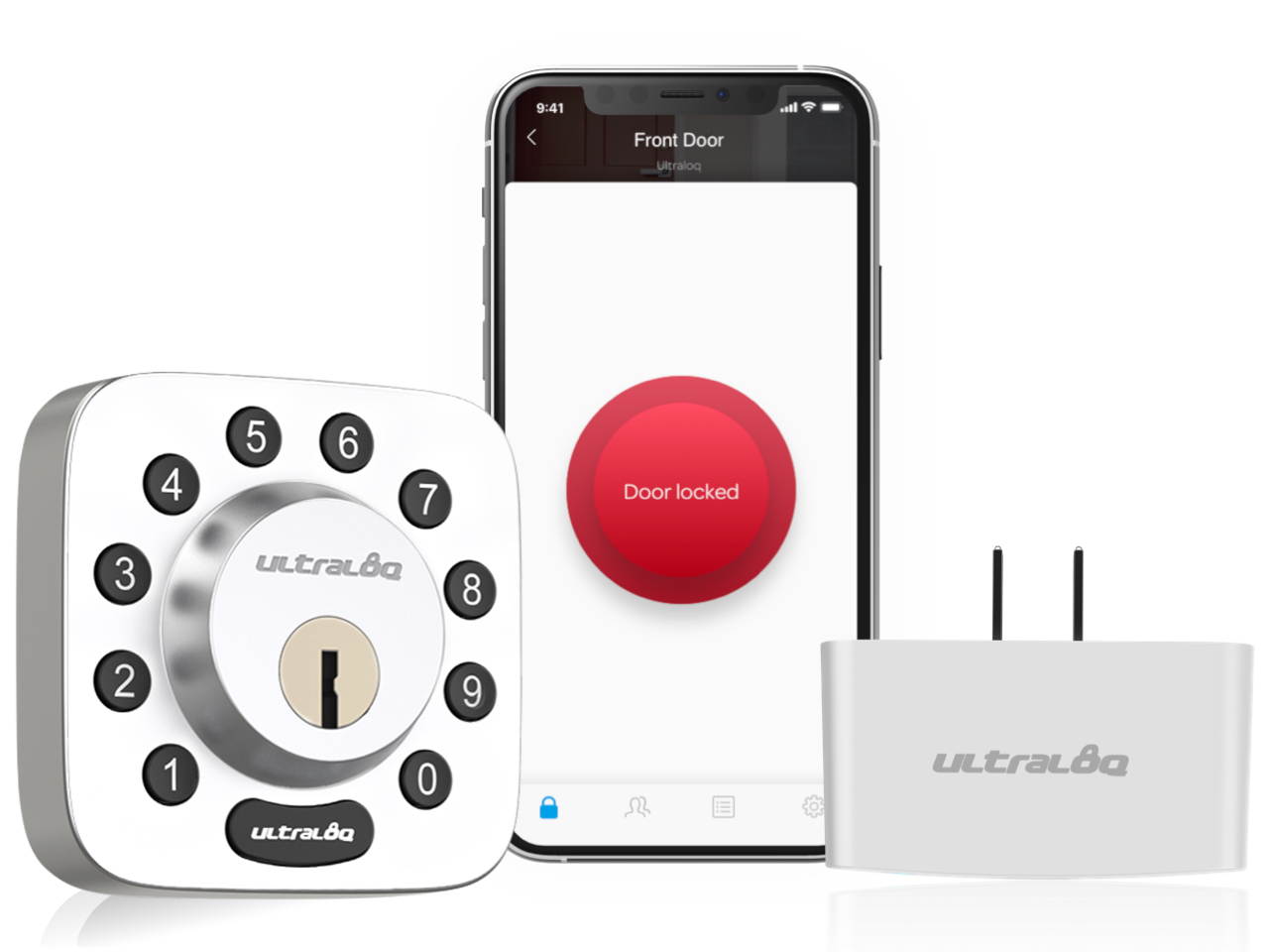 Ultraloq U-Bolt Bluetooth Enabled Keypad Smart Deadbolt + WiFi Bridge, Satin Nickel, Compatible with Alexa, Google Home, IFTTT (Non-Fingerprint Version)