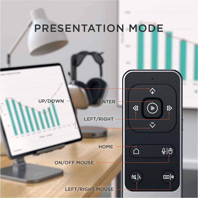 Satechi R2 Bluetooth Multimedia Remote Control &ndash; Presentation & Media Mode &ndash; Compatible with MacBook Pro 2020, 2020 MacBook Air M1, 2020 iPad Air, 2020 iPad Pro