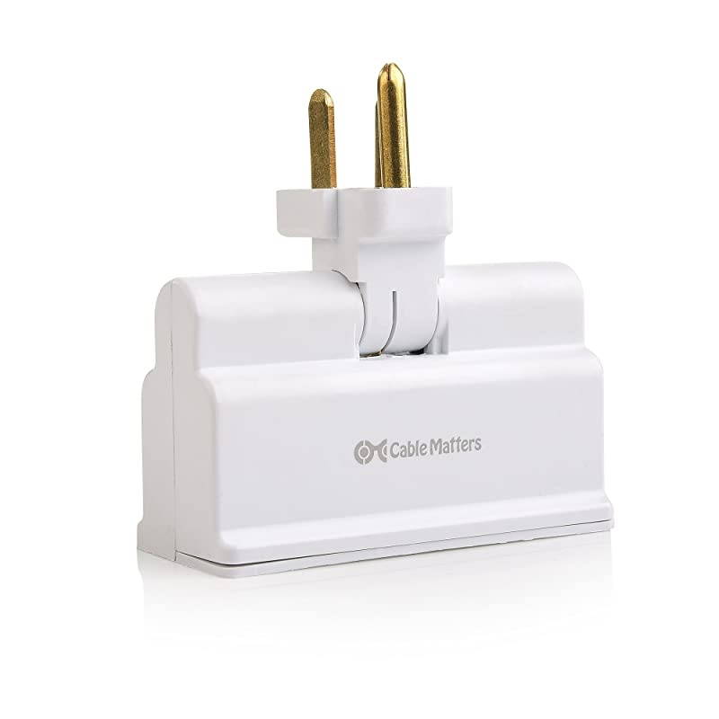 2Pack 3Outlet Grounded 180 Degree Swivel Wall Tap