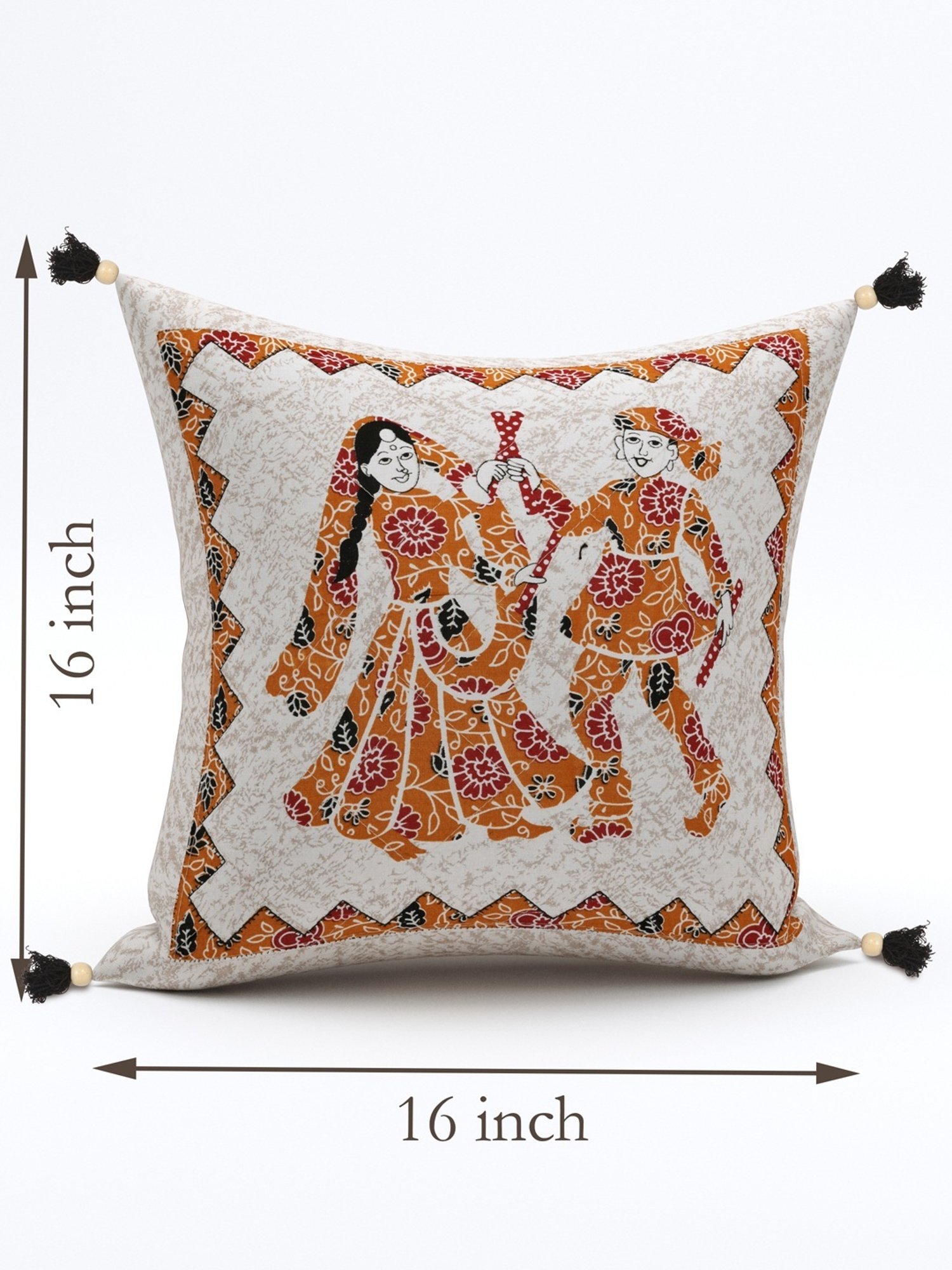 Living Roots Jaipuri Multicolor Cotton Cushion Covers - Set of 5
