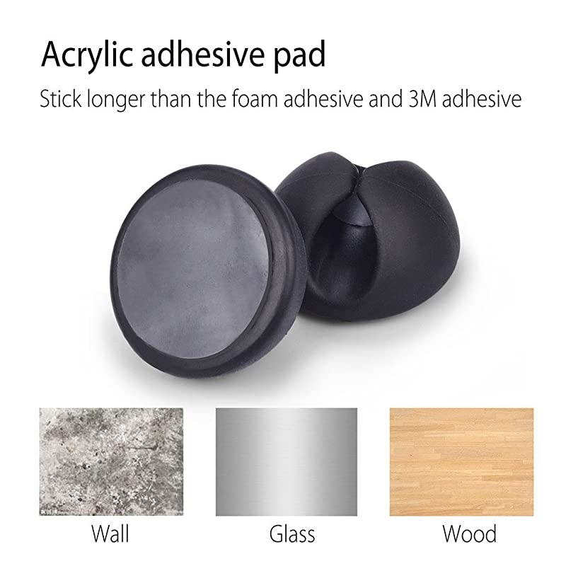 15 Pack Long Lasting Cable Clips Desktop Cord Holder Hook Charging Power Cable Drop Adhesive Wire Organizer Management System for TV PC Laptop Home Office Nightstand Desk CLIP02