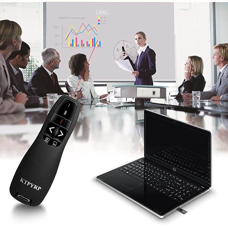 Wireless Presenter RF 24GHz USB PowerPoint PPT Remote Control for Presentation with Red Laser Pointer