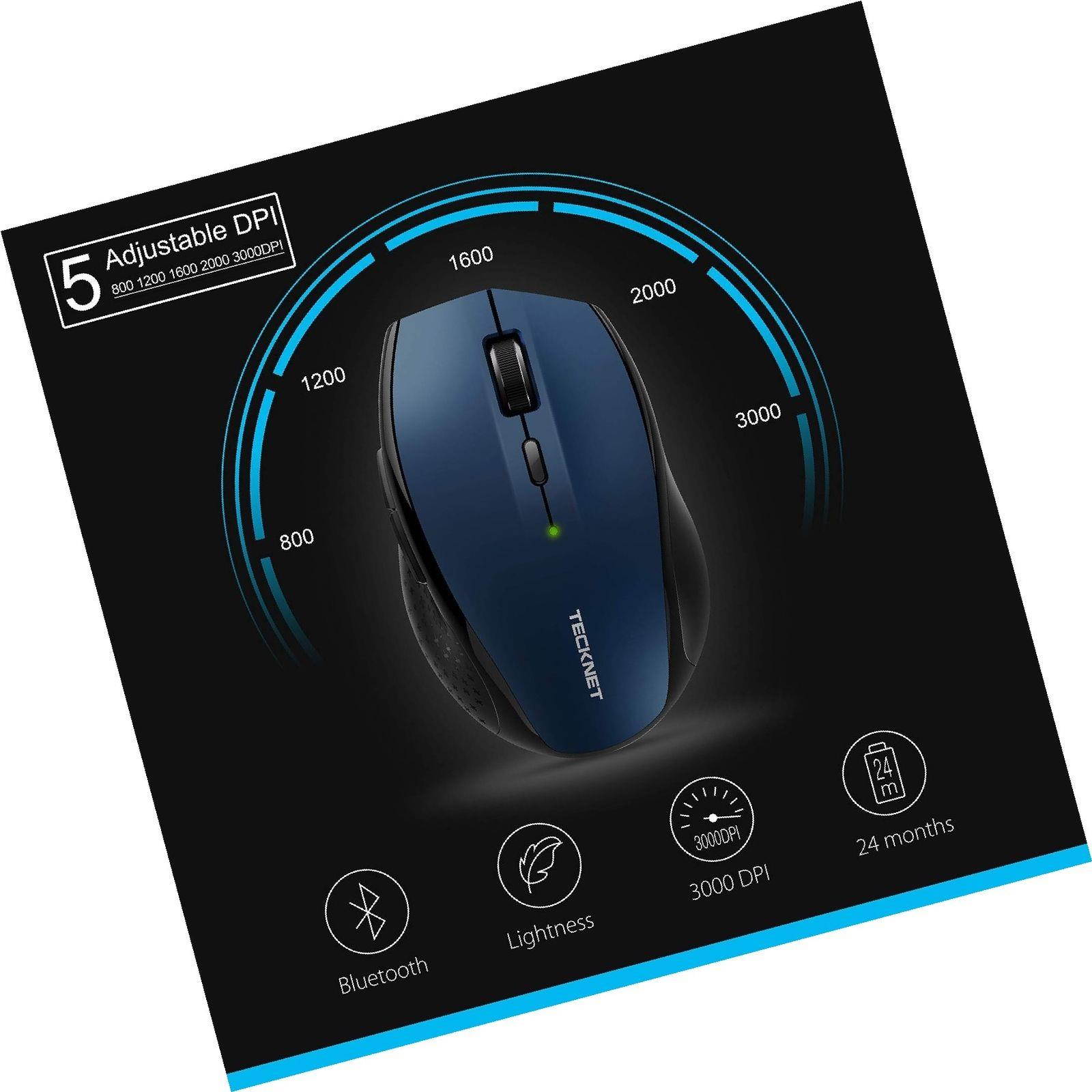 TECKNET Bluetooth Wireless Mouse (BM308) (Blue) Blue