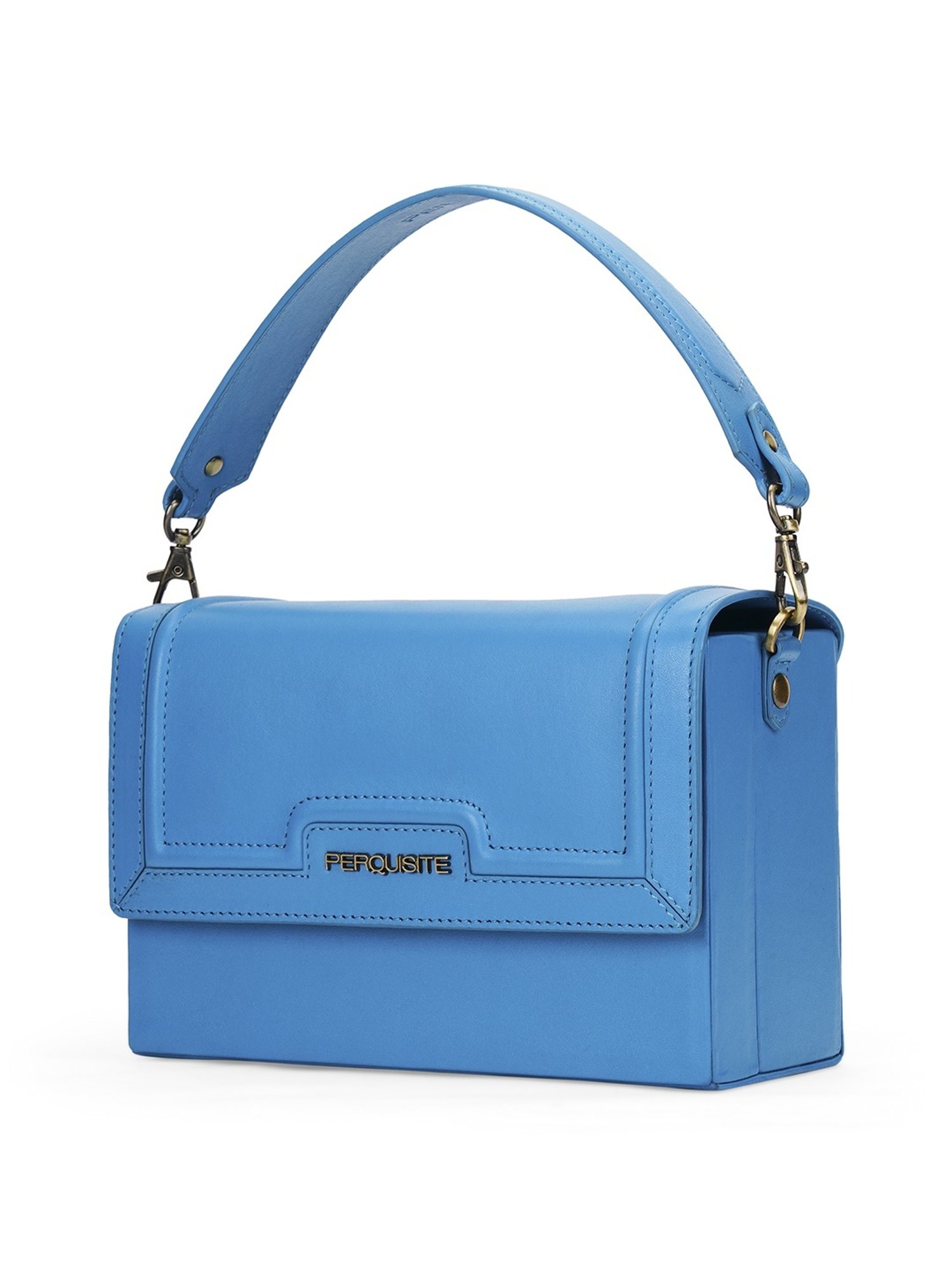 PERQUISITE RAINA Blue Solid Small Sling Handbag