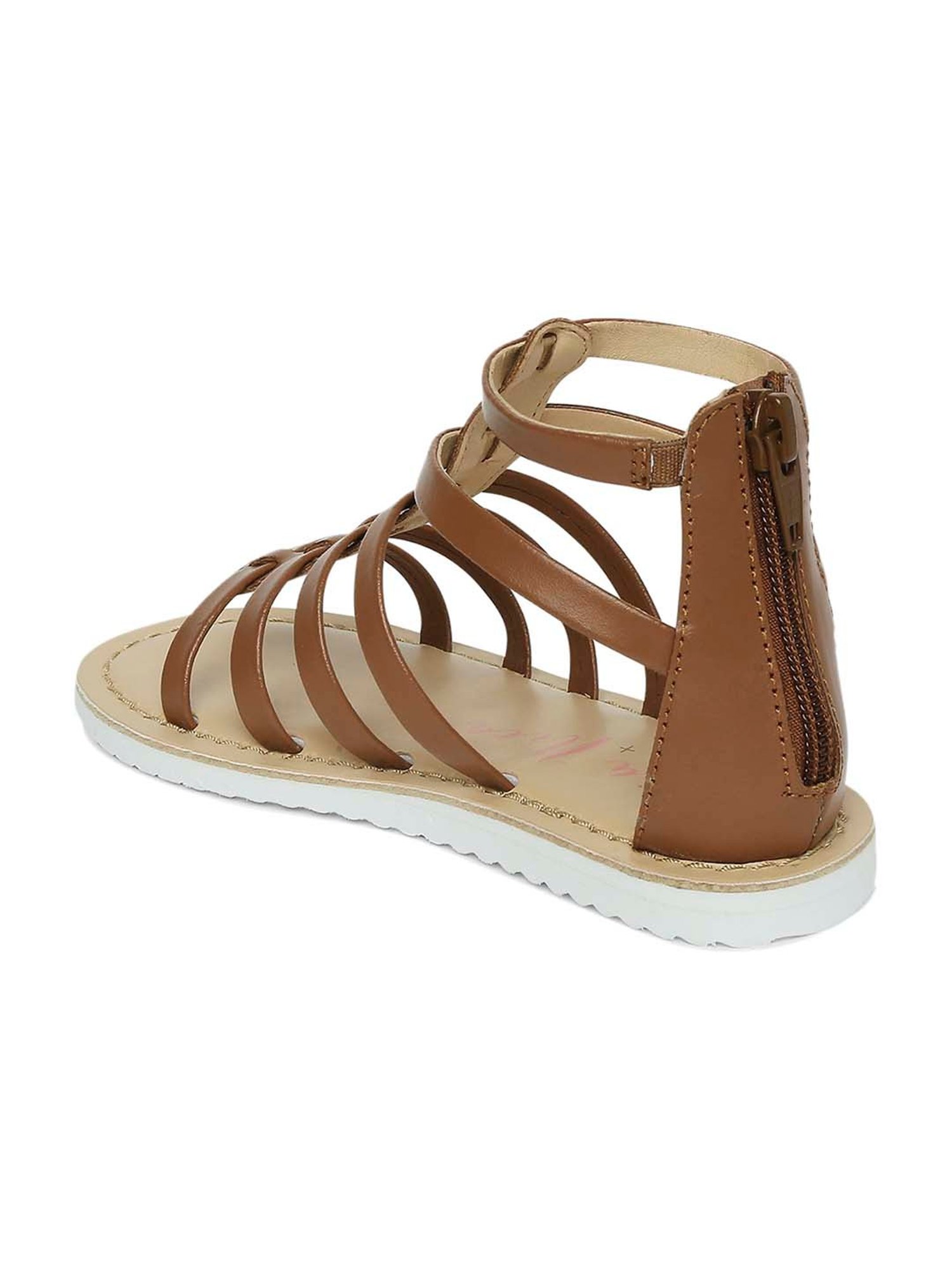 Aria Nica Kids Cognac Ankle Strap Sandals