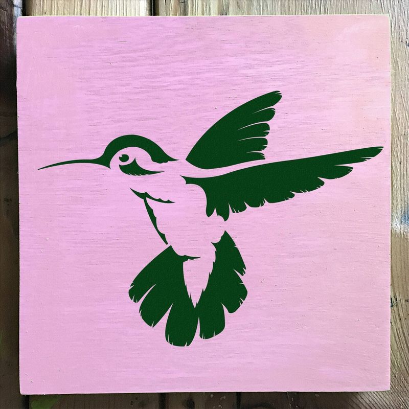 Stencil1 Hummingbird - Stencil 5.75" x 6"