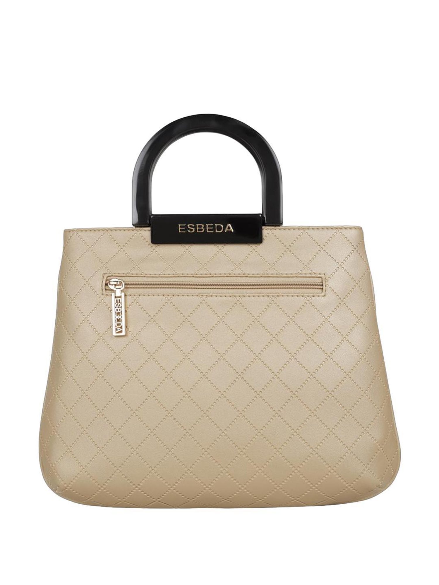 Esbeda Golden PU Textured Handbag