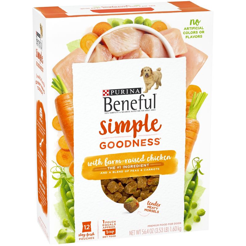 Purina Beneful Simple Goodness with Farm-Raised Chicken Adult Premium Dry Dog Food - 12 ct Box