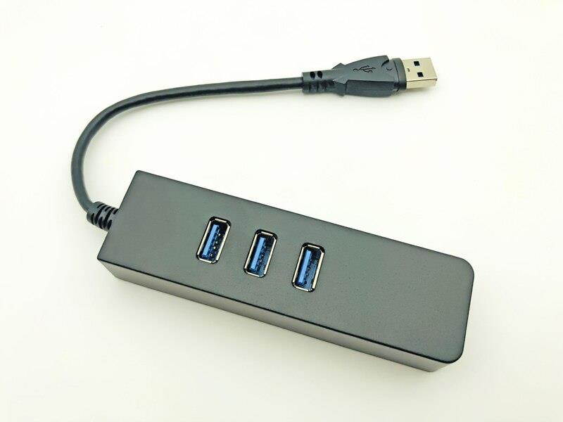 USB 3.0 Ethernet Adapter with 3 Ports USB3.0 HUB USB RJ45 Gigabit Ethernet Lan 10/100/1000 Mbps Network Card for Macbook Laptop