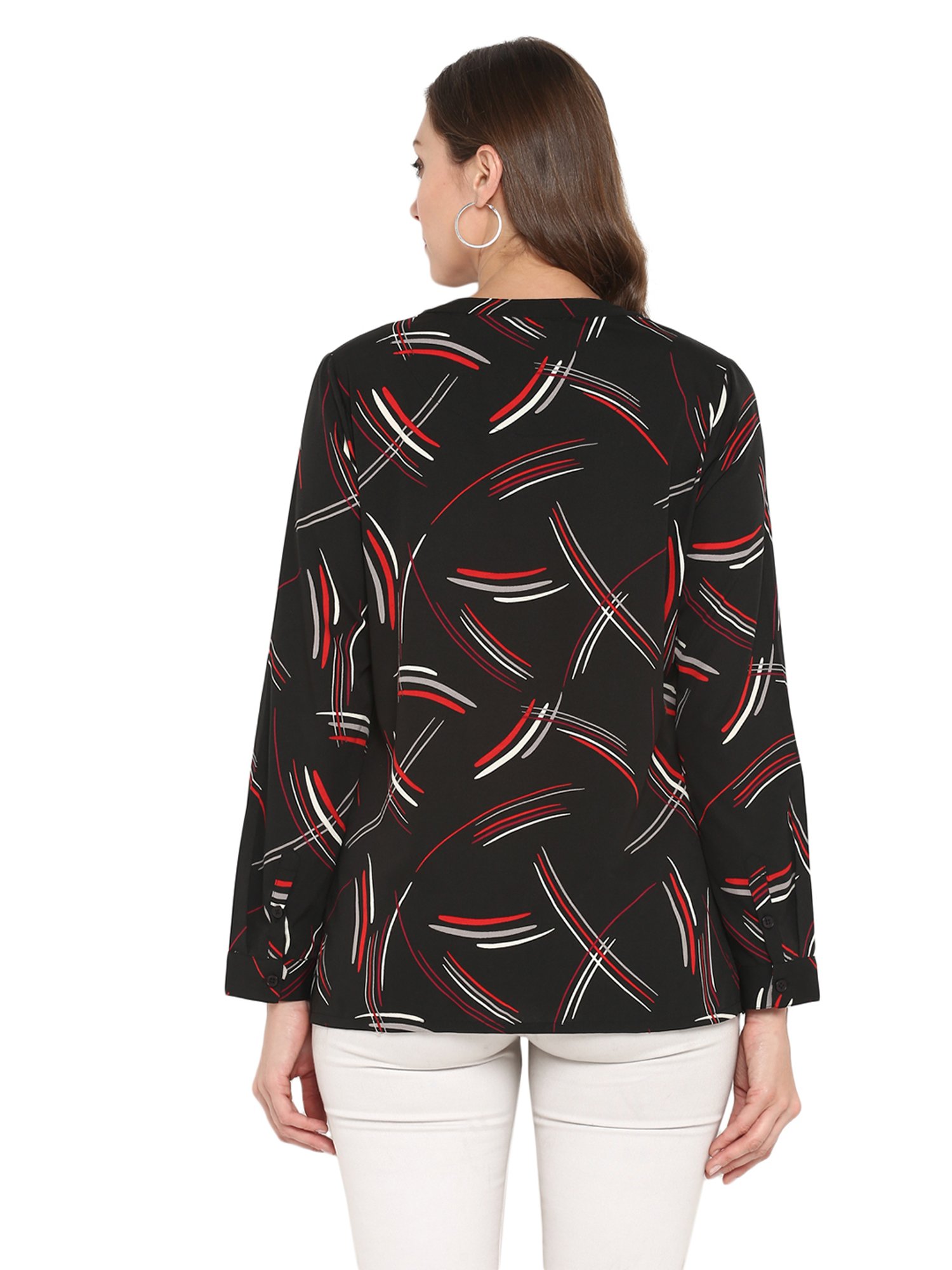 Aditi Wasan Black Printed Shirt