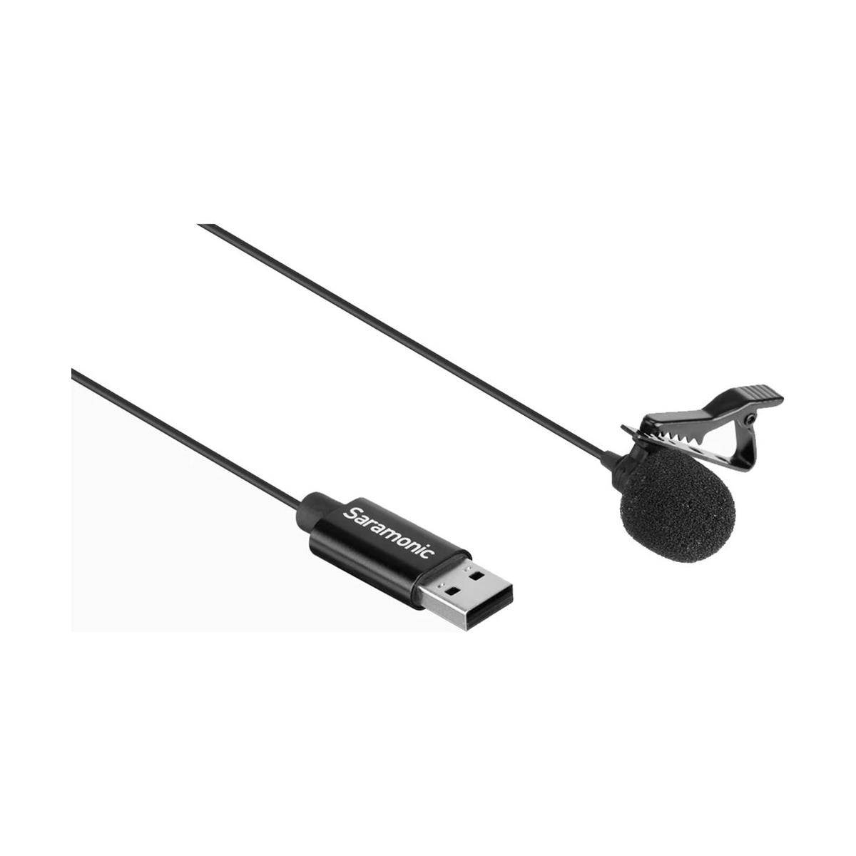 Saramonic SR-ULM10L Ultracompact Clip-On Lav Mic w/ 19.7' USB-A Connector Cable