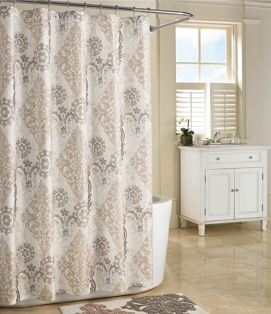 J. Queen New York Galileo Damask Shower Curtain