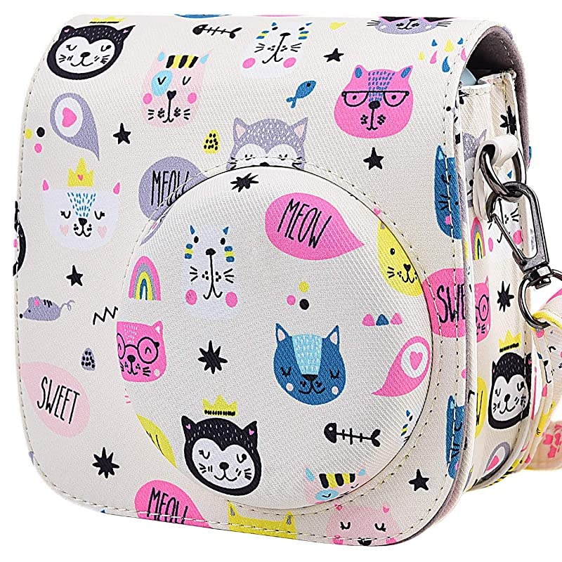Protective amp Portable Case Compatible with Fujifilm Polaroid fujifilm instax Mini 119 88+ Instant Film Camera with Accessory Pocket and Adjustable Strap Kitty by