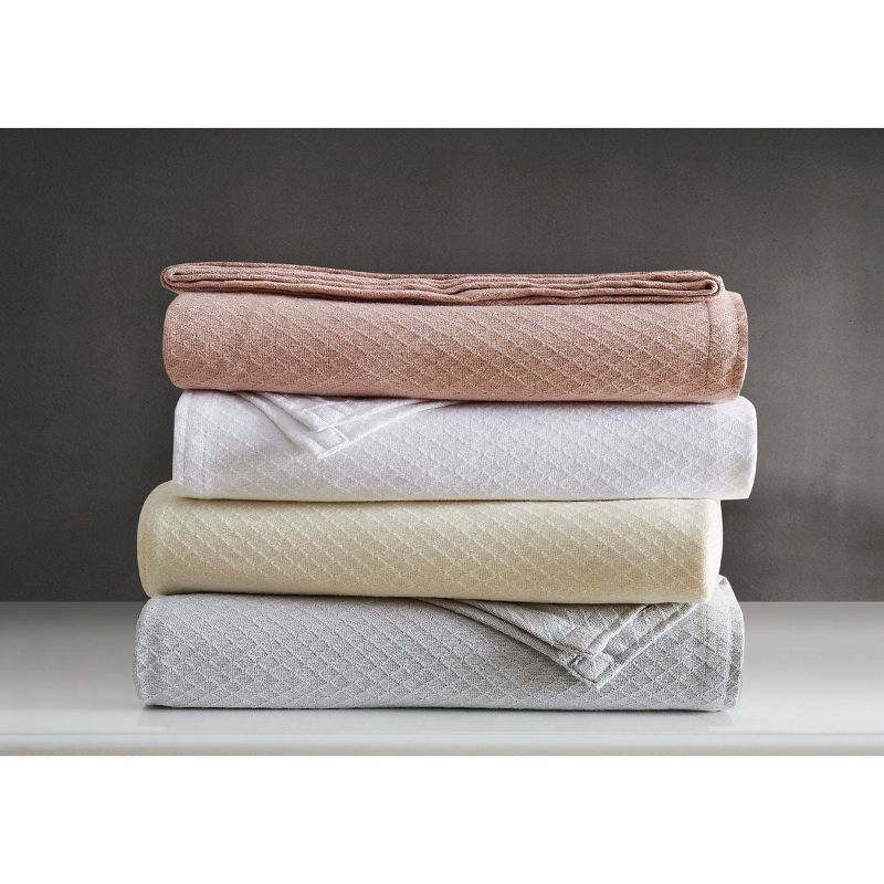 King Deluxe Woven Cotton Bed Blanket Blush - Charisma