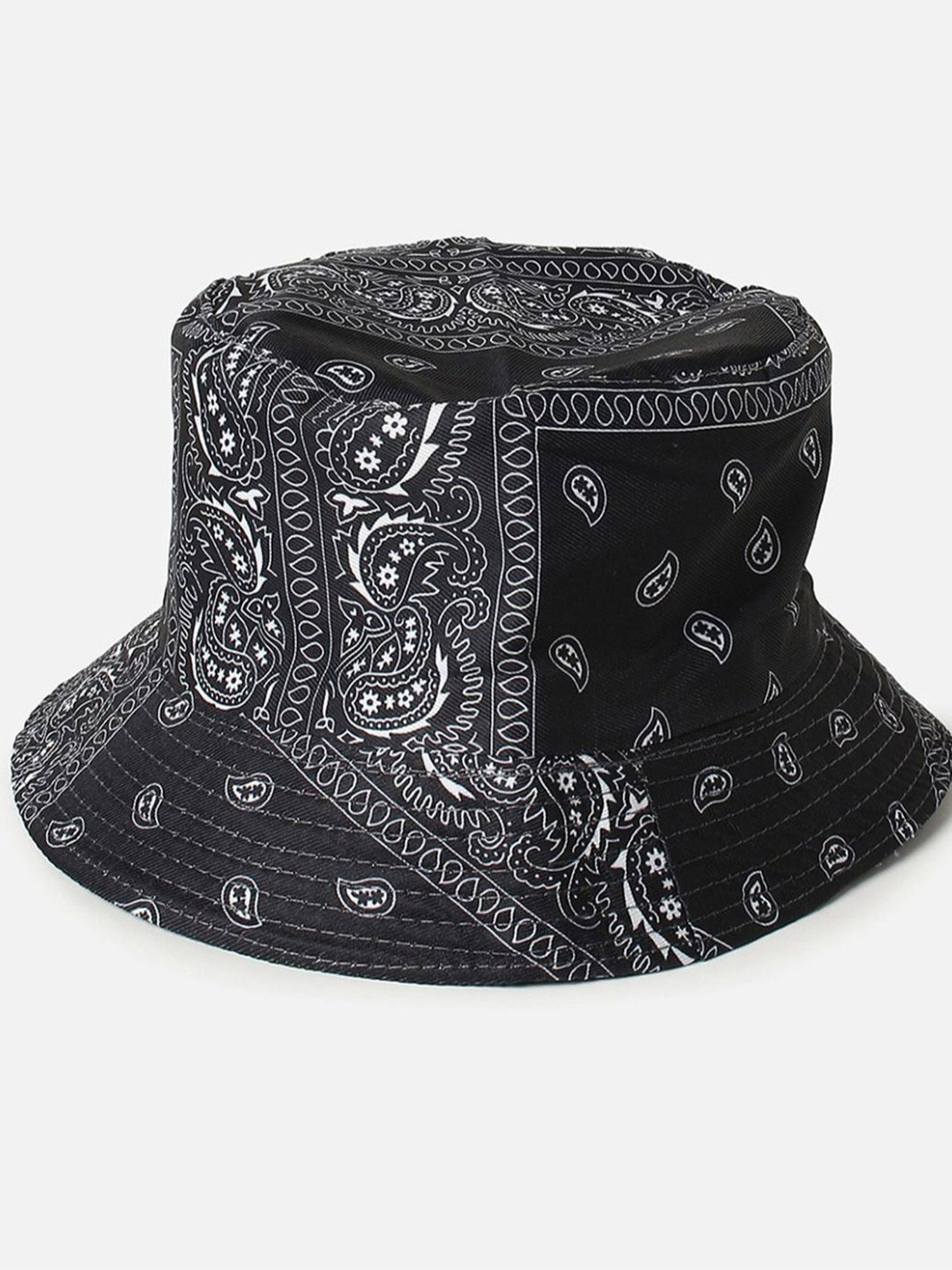 HauteSauce Black Printed Bucket Hat