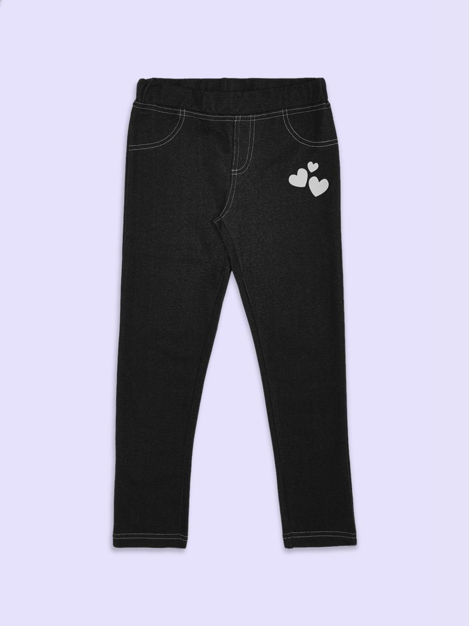 Pantaloons Junior Black Printed Jeggings