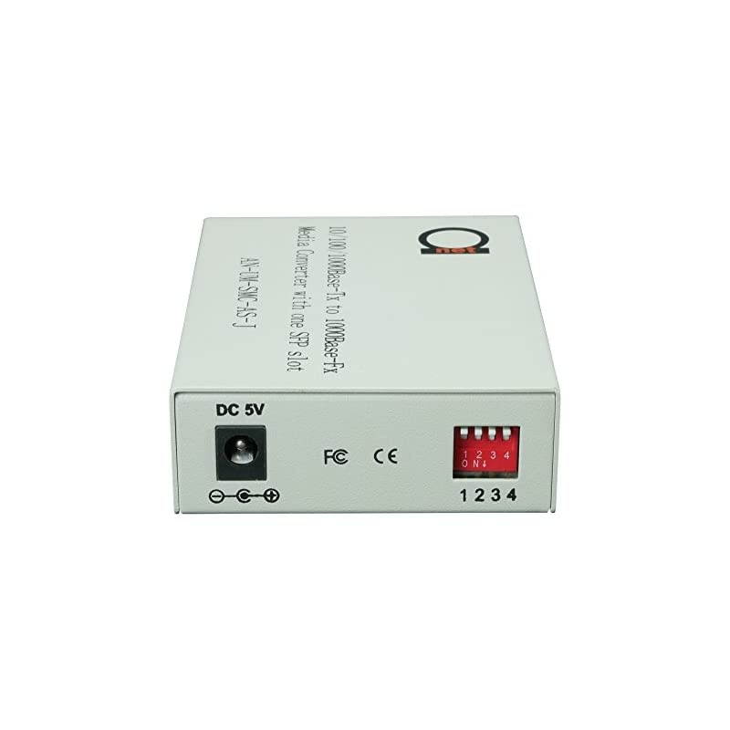 SFP Slot Gigabit Ethernet Fiber Optic Media Converter to UTP Cat5eCat6 101001000 Copper AutoSensing SFP Slot Supporting Any Mini GBICSFP Gigabit Type Jumbo Frame LLF Support