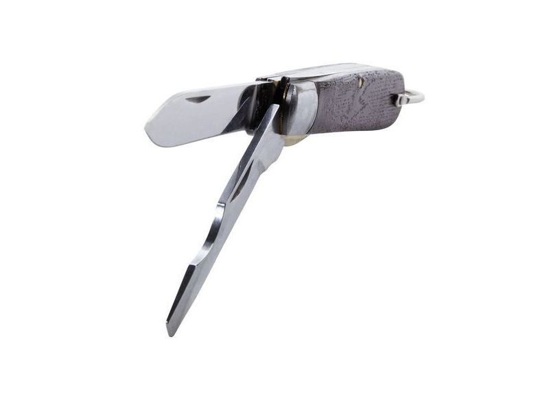 KLEIN TOOLS 1550-2 Pocket Knife, Spear, Plastic with Faux Wood Grain, 6-5/8" L.