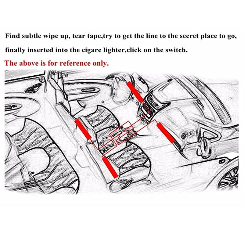 Car LED Strip Light  4 Pcs Multicolor Music Car Interior Atmosphere Lights for Car TV Home with Sound Active Function Wireless Remote Control and Smart USB Port 48 LEDUSB Port