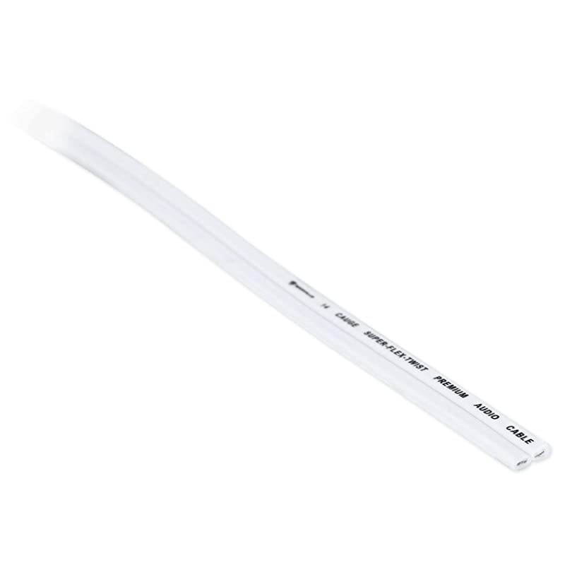 R14G50MSW 50 Foot Spool Marine Waterproof 14 AWG Speaker Wire White