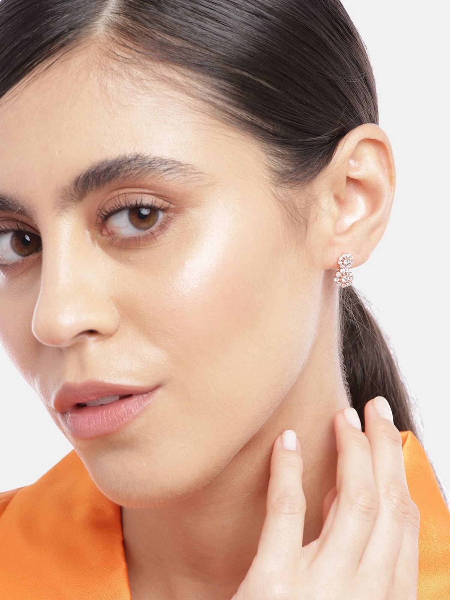 Zavya 92.5 Sterling Silver Stud Earrings for Women