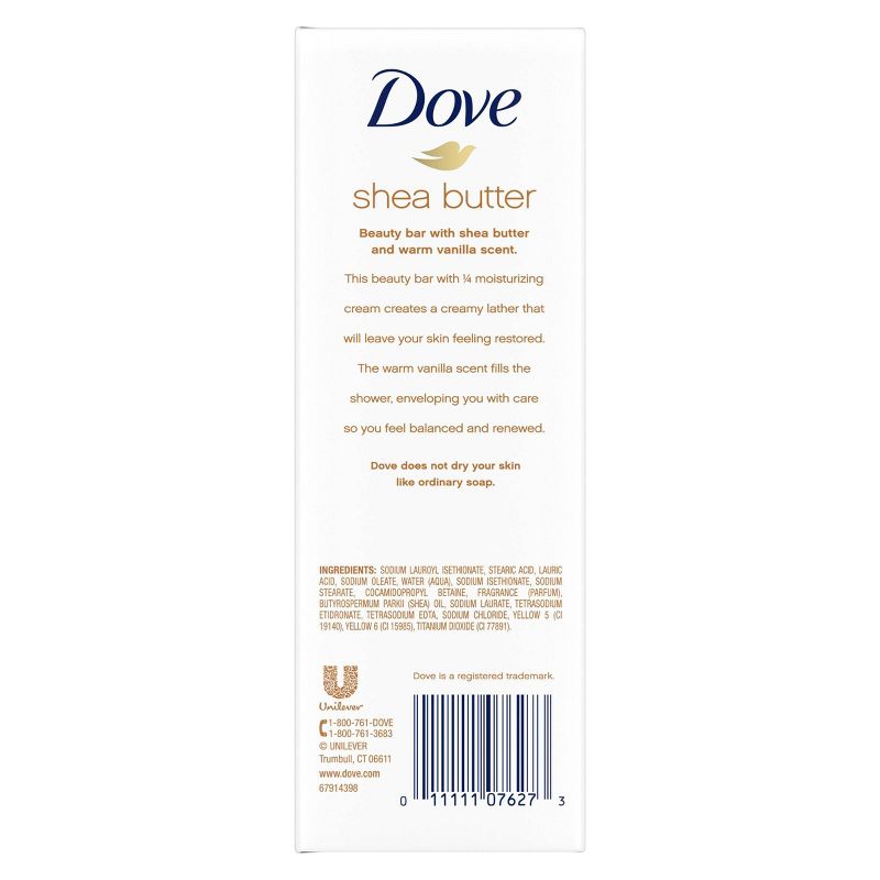 Dove Purely Pampering Shea Butter with Warm Vanilla Beauty Bar Soap - 8pk - 3.75oz each