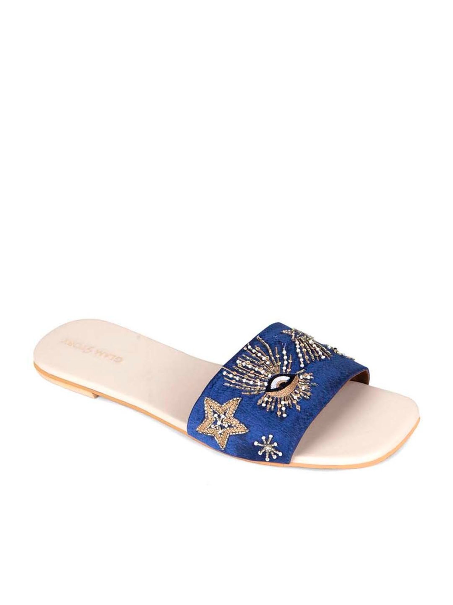 Glam Story Women's Blue Ethnic Sandals