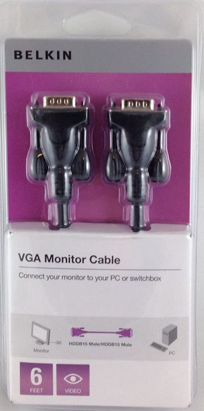 Belkin VGA Monitor Cable 6 Feet Black