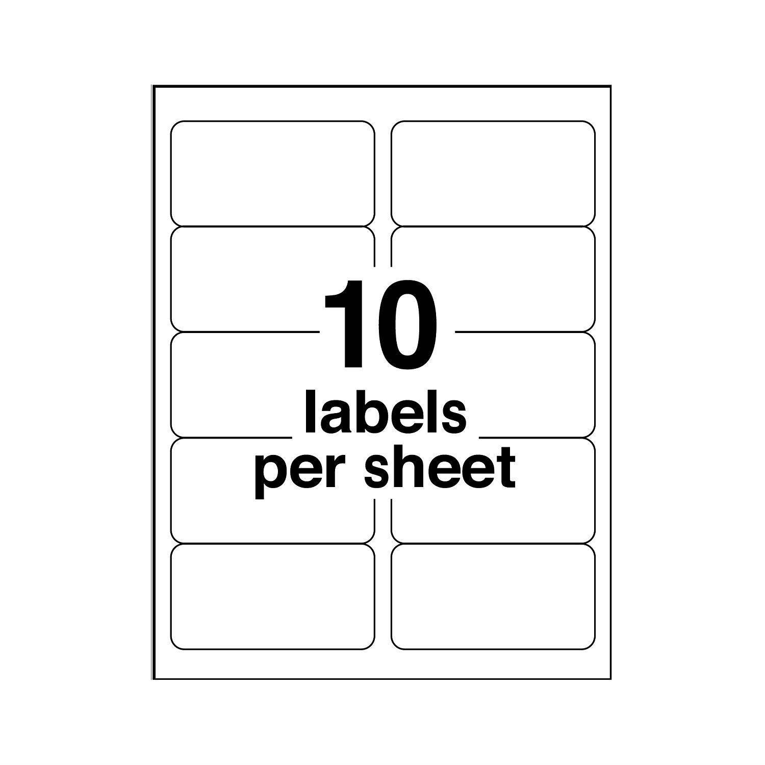 Avery Shipping Address Labels, Laser Printers, 1,000 Labels, 2x4 Labels, Permanent Adhesive, TrueBlock (5163)