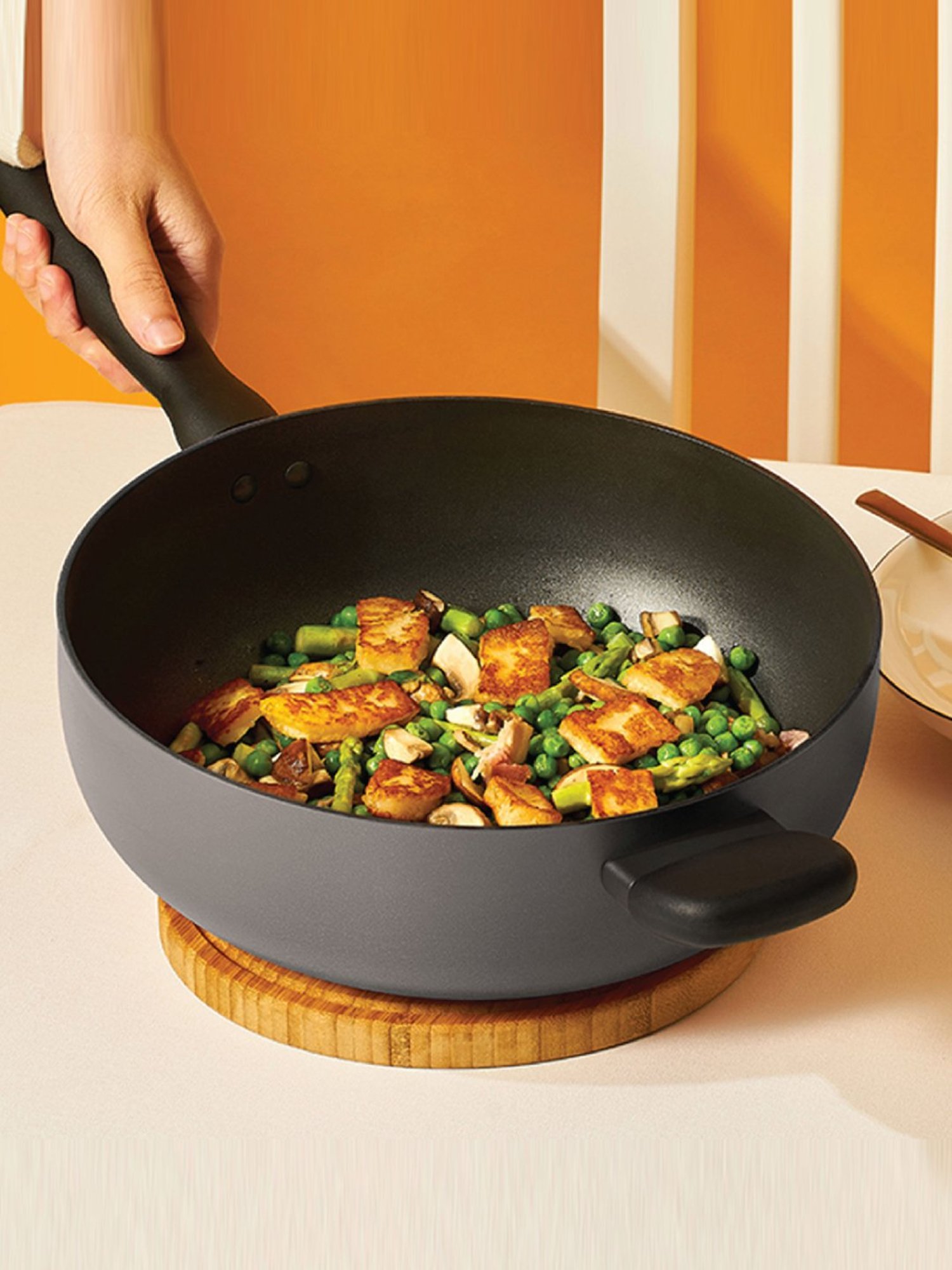 Meyer Bauhaus Grey Aluminium Chef's Pan (3.8L)