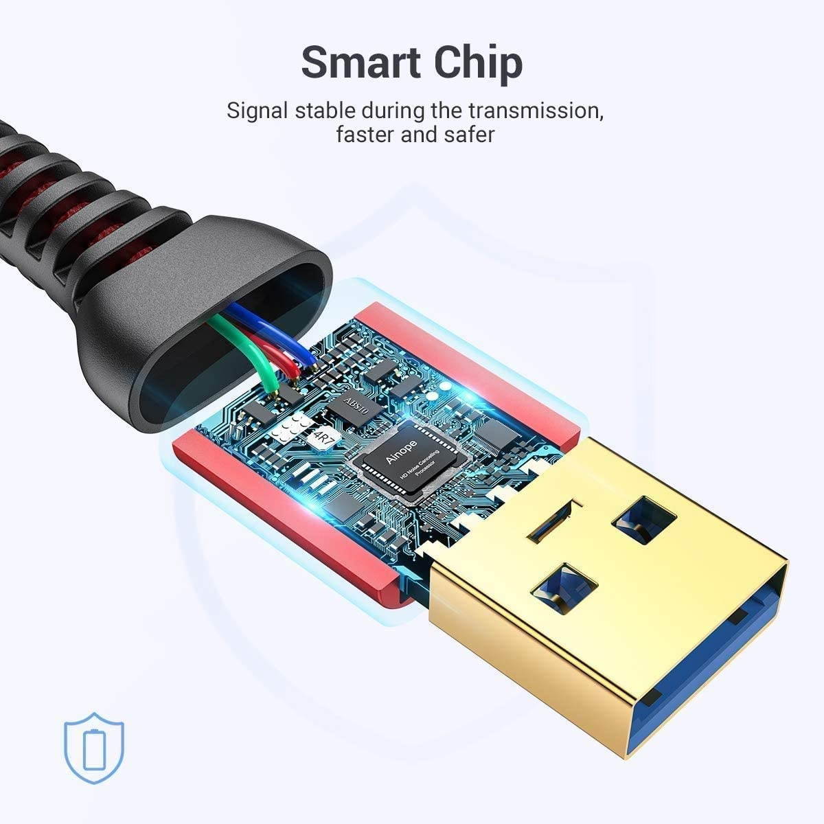 10FT USB 3.0 Extension Cable Type A Male to Female Extension Cord AINOPE Durable Braided Material High Data Transfer Compatible with USB KeyboardMouseFlash Drive Hard DrivePrinter-Red