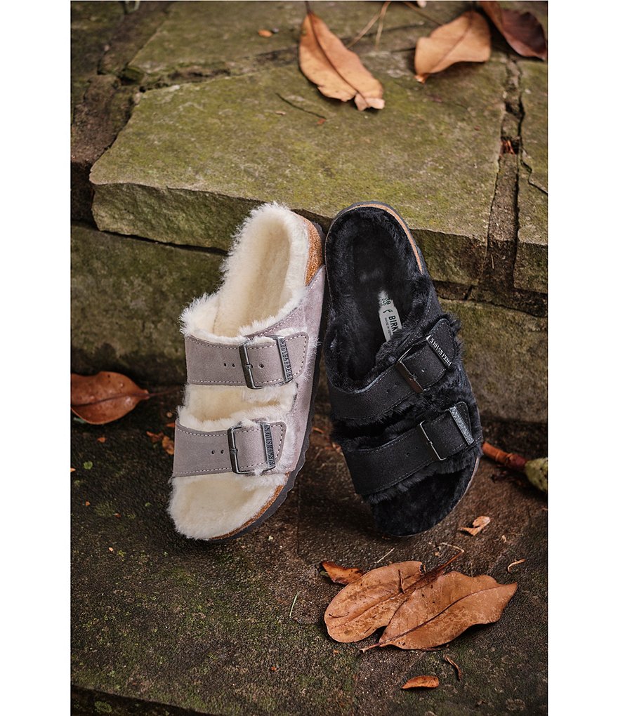 Birkenstock Women's Arizona Suede Shearling Sandals