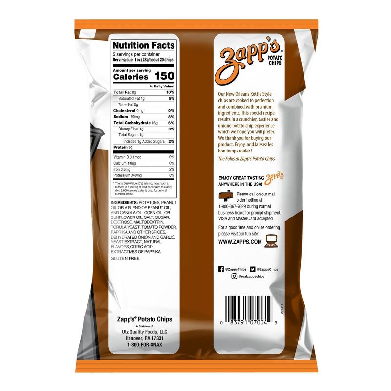 Zapp's New Orleans Kettle Style Mesquite Bar-B-Que Potato Chips - 5oz
