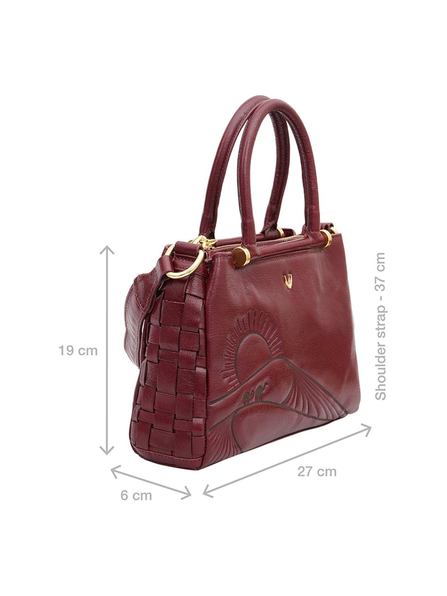 Hidesign SAHARA Red Printed Medium Handbag