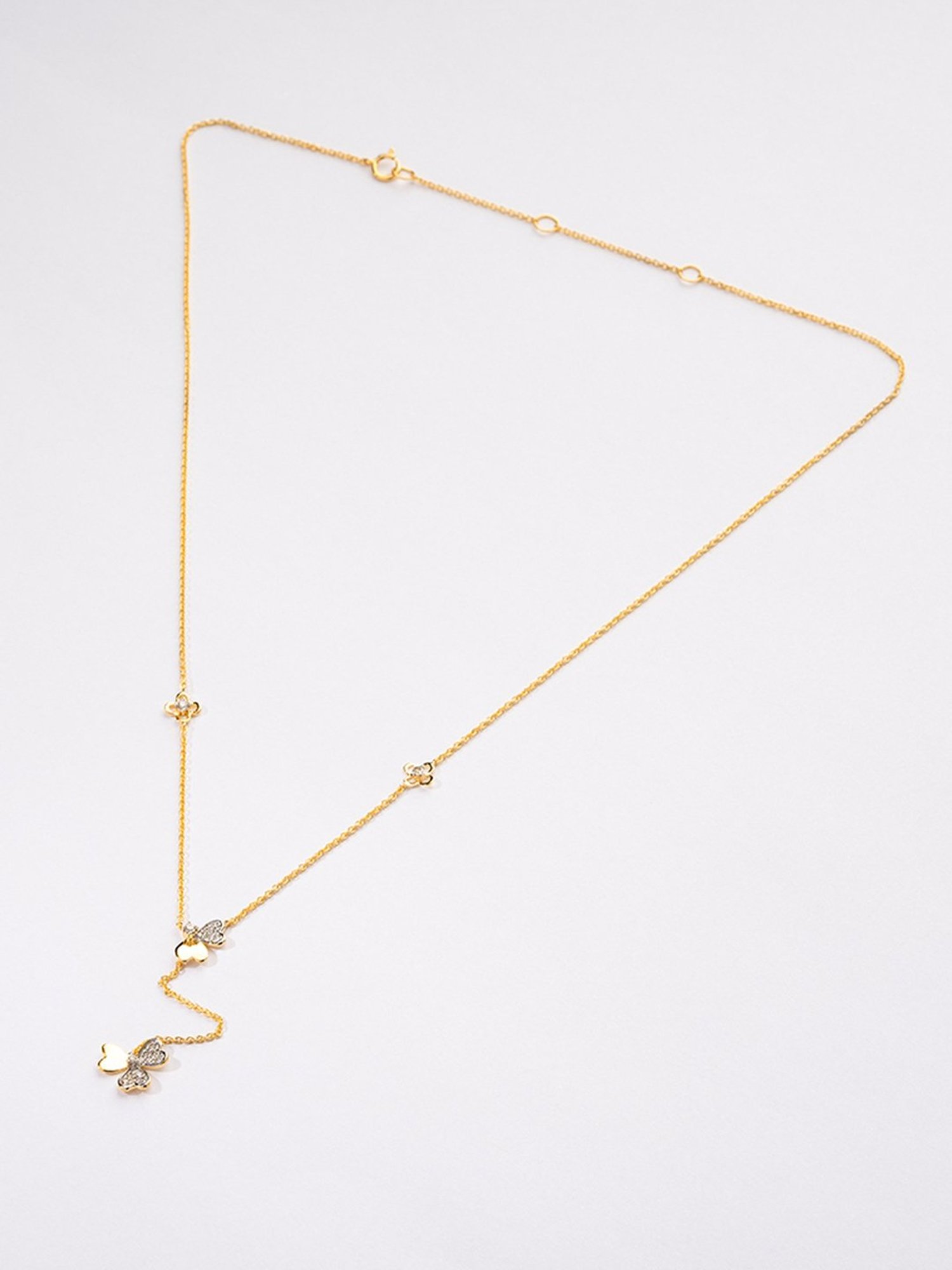 P.N.Gadgil Jewellers 18k Gold Blooming Petals Diamond Necklace For Women