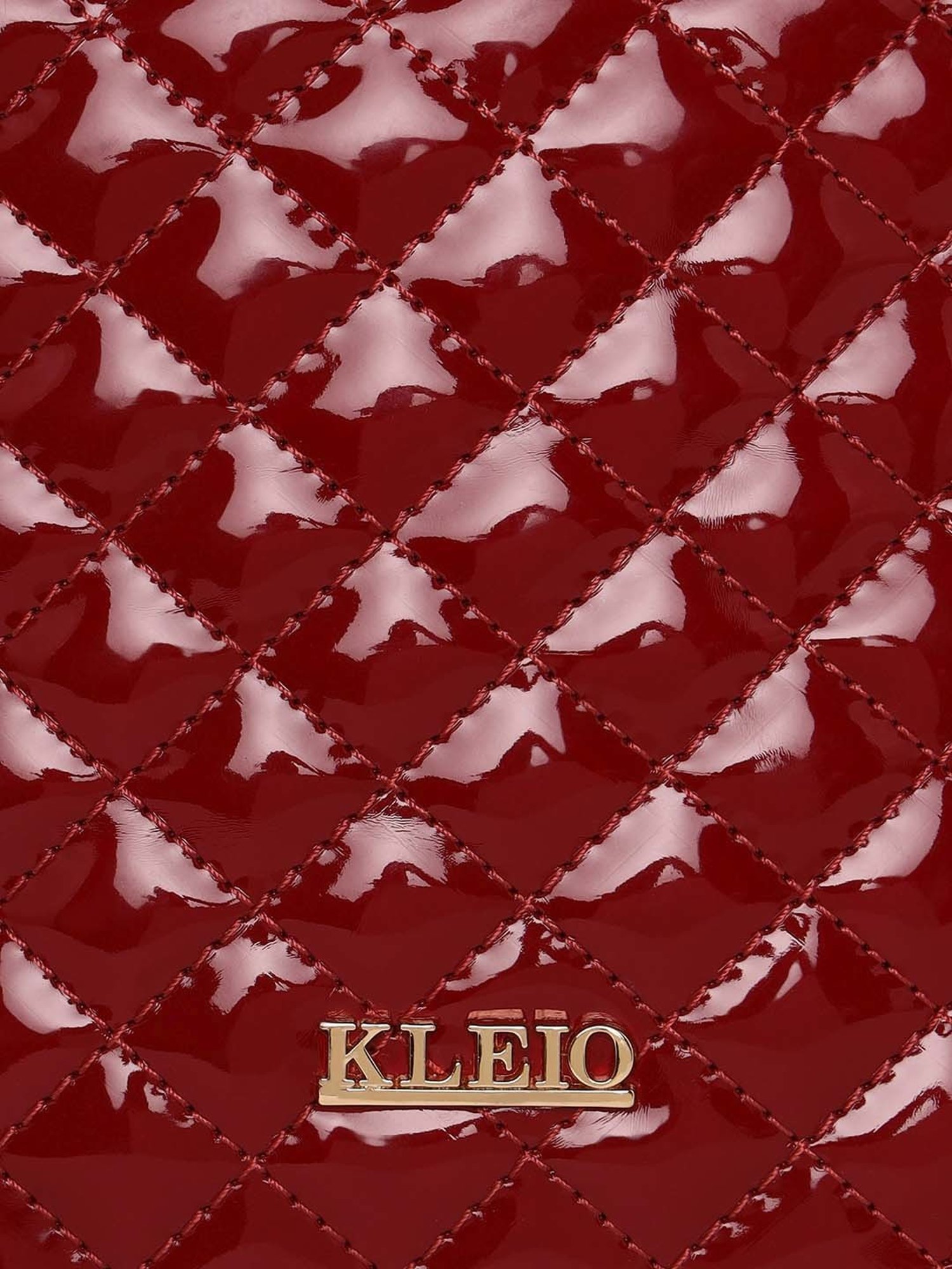 KLEIO Maroon Rivets Medium Sling Handbag