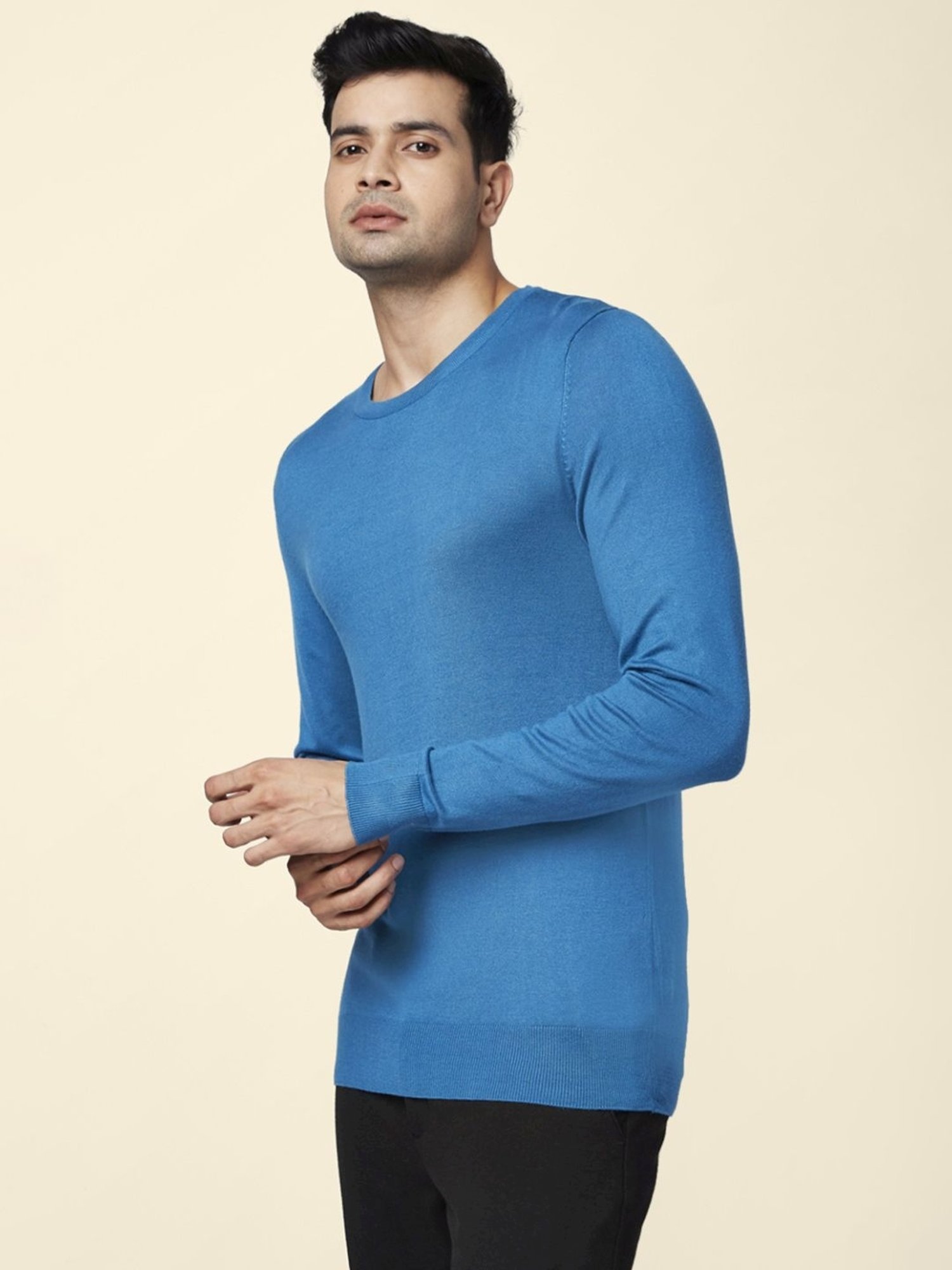 Byford By Pantaloons Blue Regular Fit Sweaters