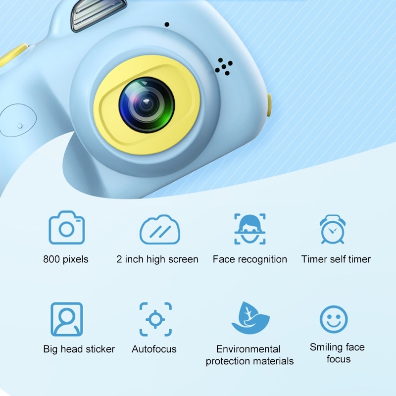 2.0 Mega Pixel 2.0 inch TFT Screen Silicone Shockproof Digital SLR Camera for Children