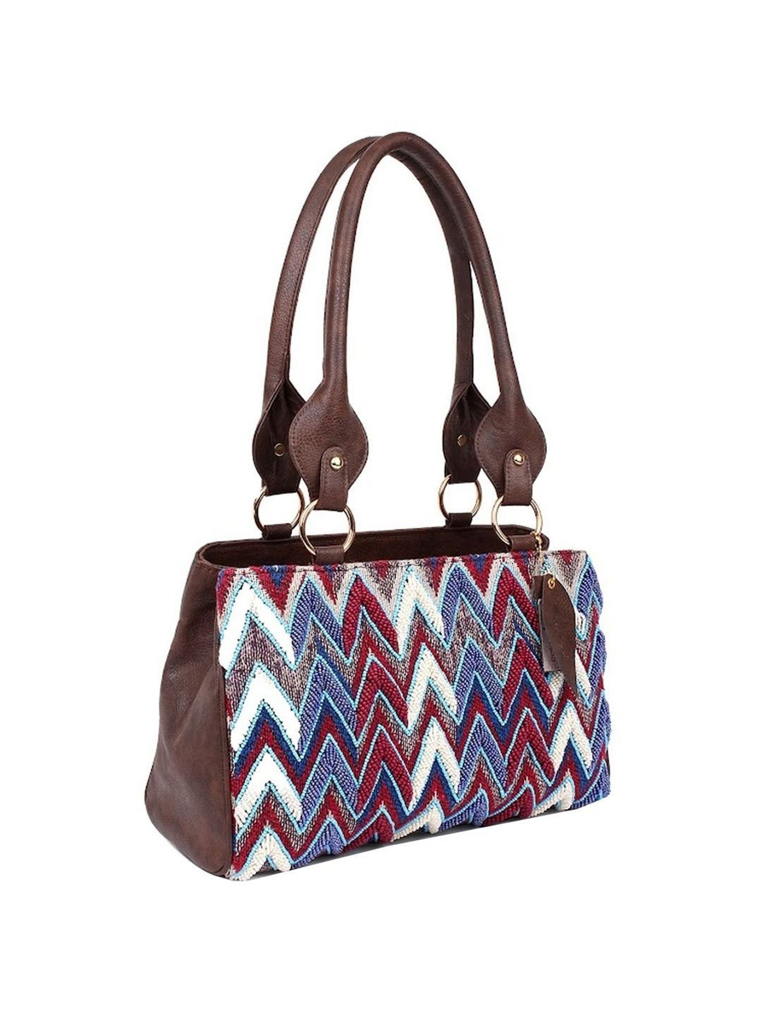 Spice Art Brown Embellished Large Shoulder Bag