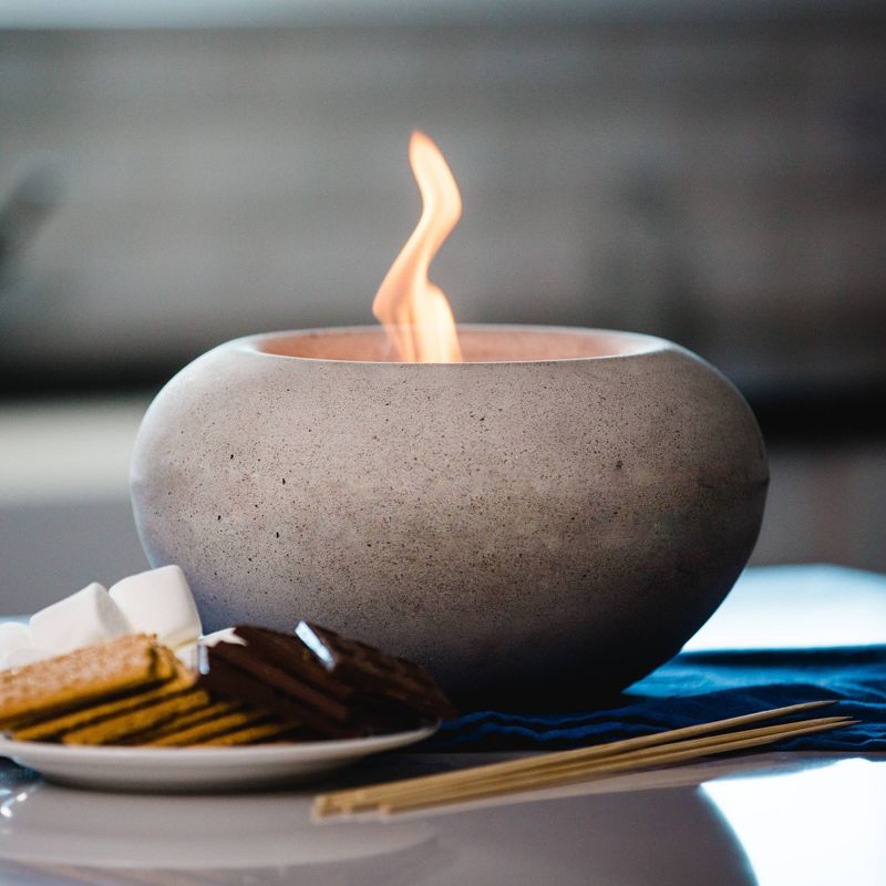 Stone Outdoor Table Top Fire Bowl - Gray - Terra Flame